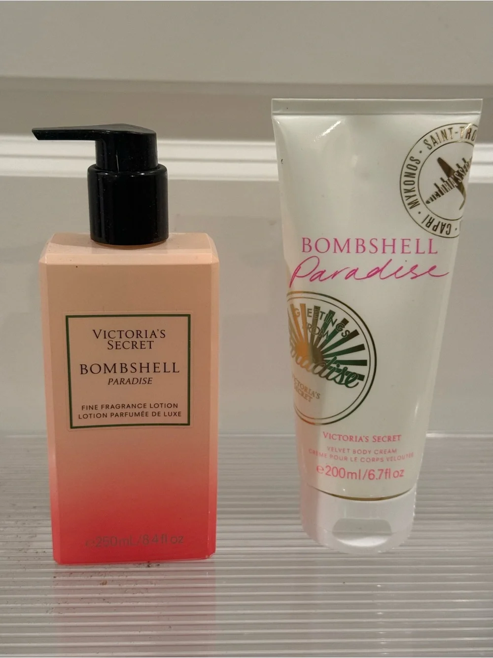 NEW Victoria's Secret Bombshell Paradise Fine Fragrance Lotion & Body Cream Duo